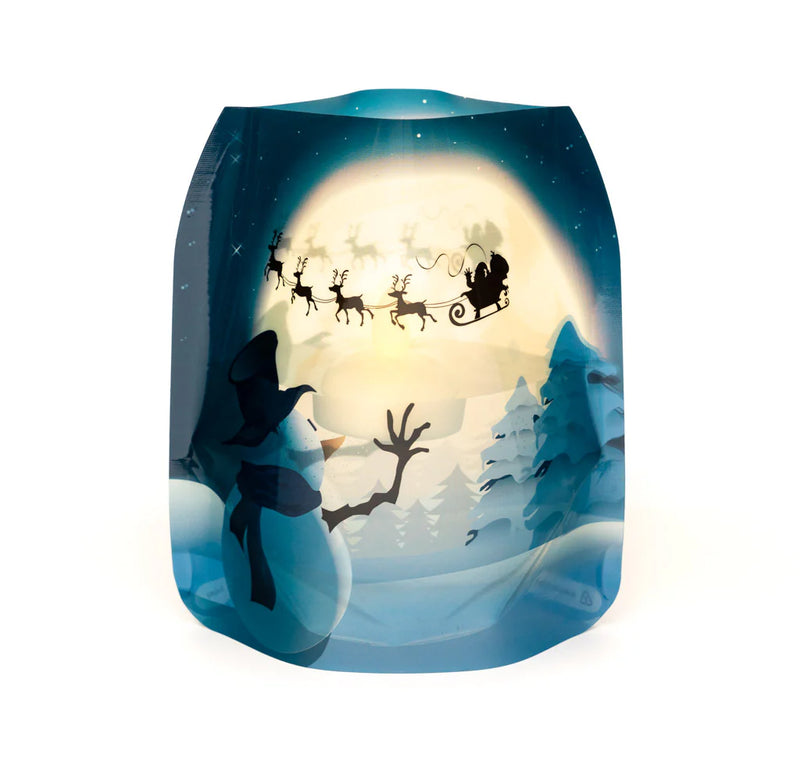 Festive Christmas Winter Scene Luminary Lanterns