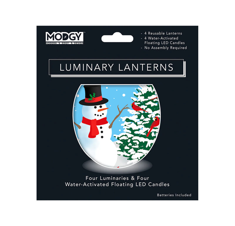 Holiday Snowman Luminary Lanterns