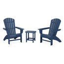Nautical 3-Piece Curveback Adirondack Set - In Stock