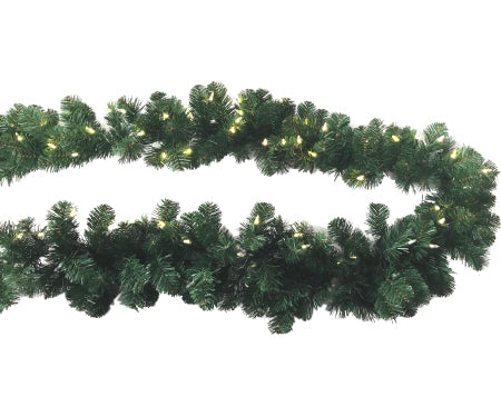 Kentucky Pine Garland - 100 Warm Lights