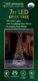 7' LED SPIRE TREE WITH STAR