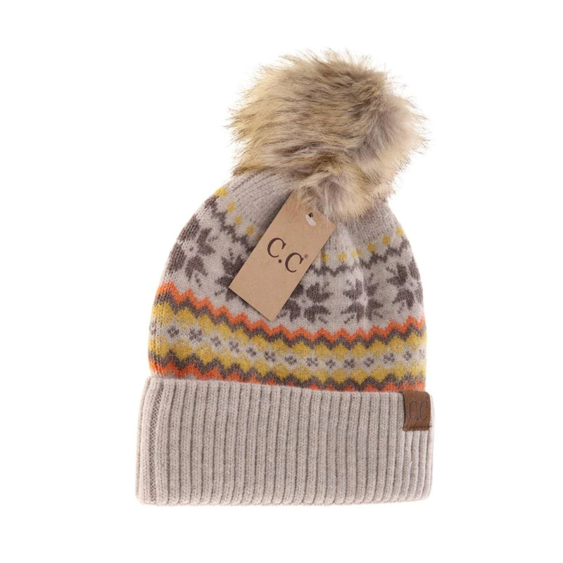 Fair Isle Print C.C Beanie