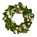 25" Tulip & Mixed Greenery Wreath