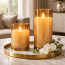 Amber Glass Candle LED (2 Size Options)
