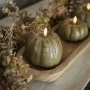 Green 3D Flame Pumpkin Candle