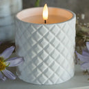 Cement Grid LED Flame Candle