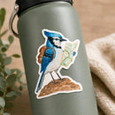 Backpacking Blue Jay Vinyl Sticker 4"