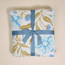 Cozy Dreams Luxe Blanket–Poppin' Petals Aqua