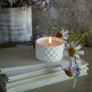 Cement Grid LED Flame Candle