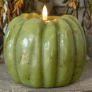 Green 3D Flame Pumpkin Candle