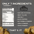 Beef Tallow Potato Chips - Salt N' Pepper