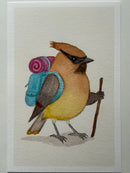 Backpacking Cedar Waxwing Print