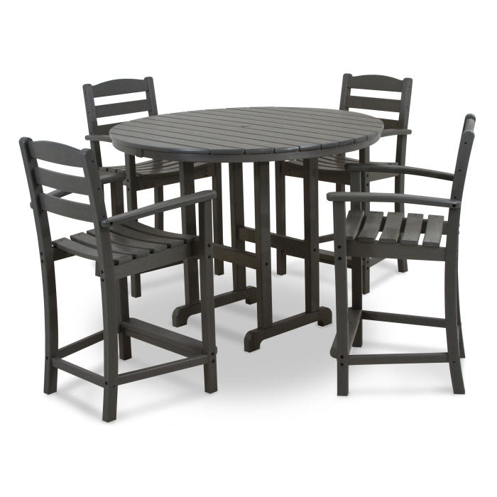 5-Piece La Casa Café Round Farmhouse Counter Set