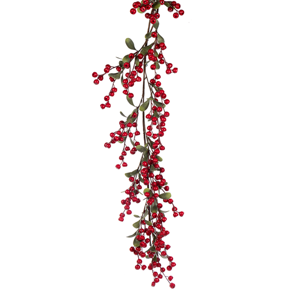 6' Outdoor Red Berry Garland