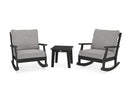 Braxton 3 Piece Deep Seating Rocker Set - In Stock