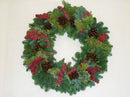 Pepper Berry Cone Wreath 24"
