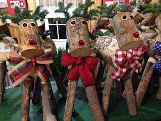 Make your own Rudi Cutie Log Reindeer/Snowman Workshop November 11, 2023 at 10am