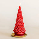 Rosy Rings-Sculpted Tree Candle