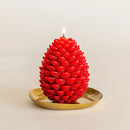 Rosy Rings-Sculpted Pinecone Candle