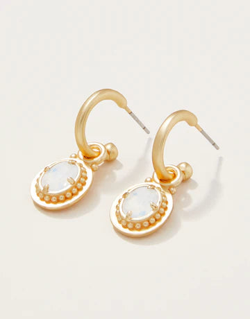 Spartina Cristal Oval Drop Hoop Earrings