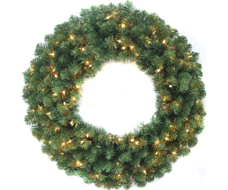 48" Pre-Lit Artificial Kentucky Wreath
