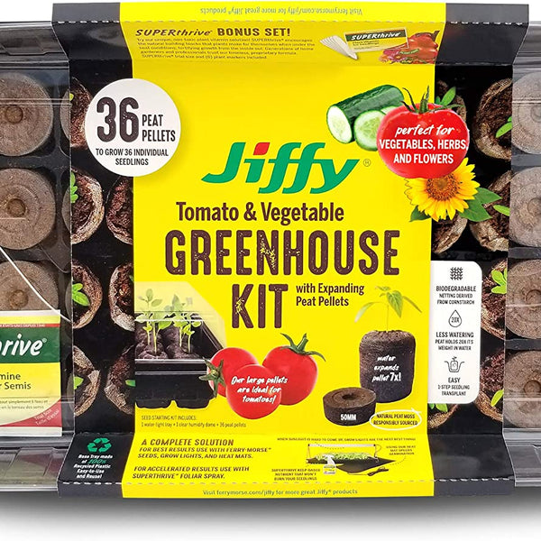 Jiffy Tomato & Vegetable Greenhouse Kit 36 Cell