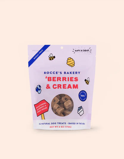 Bocce's Bakery Berries & Cream Soft & Chewy Dog Treats