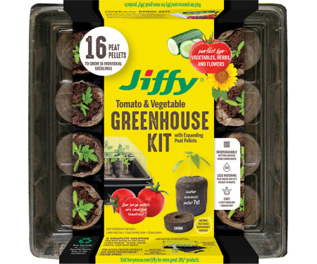 Jiffy Tomato & Vegetable Greenhouse Kit 16 Cell