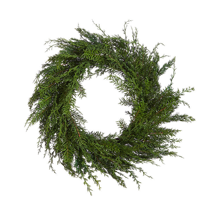 28" Artificial Cedar Wreath