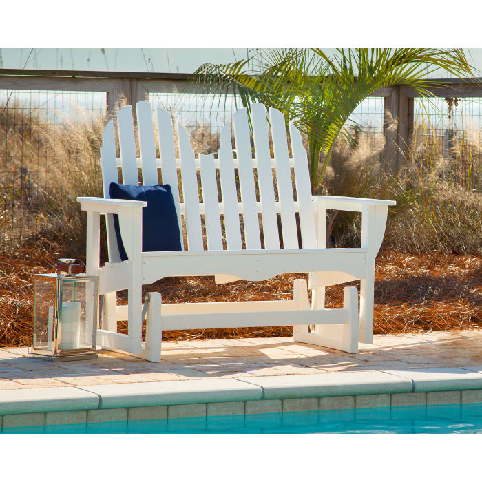 48" Classic Adirondack Glider in White