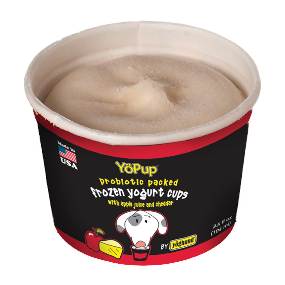 YoPup Apple Juice and Cheddar Frozen Yogurt Cup for Dogs