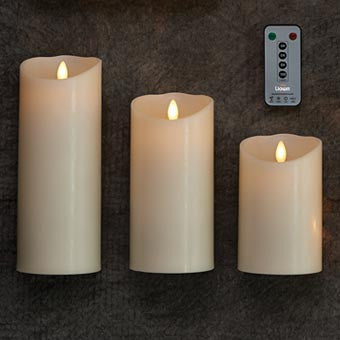 Flameless Pillar Candle by Liown