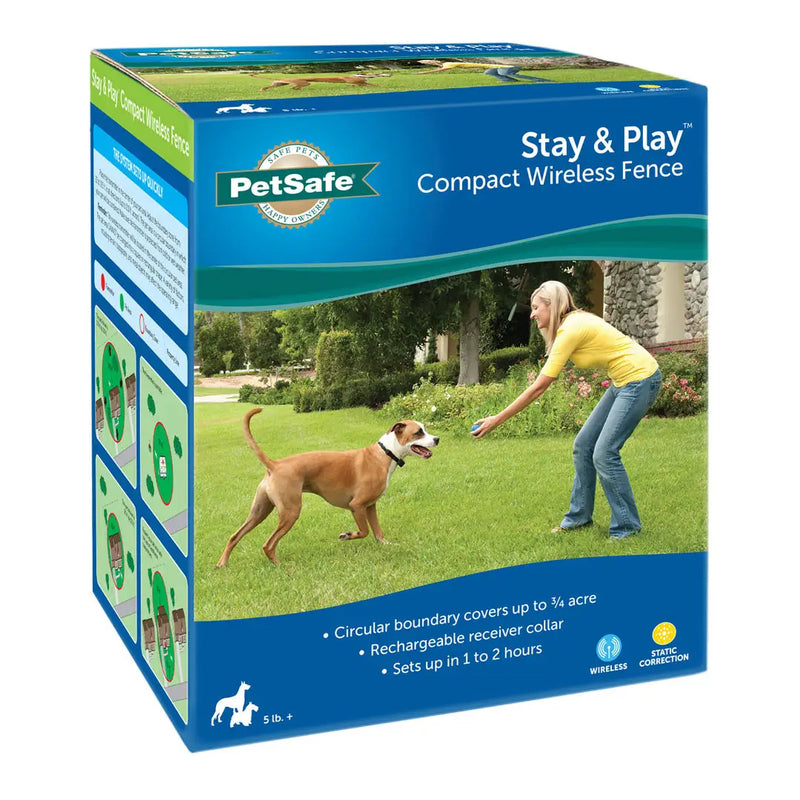 PetSafe Stay & Play Compact Wireless Fence with Free Second Receiver Collar