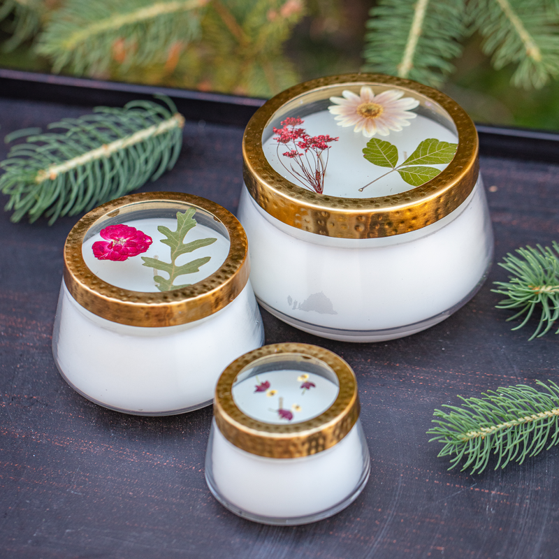 Spicy Apple Large Pressed Candle